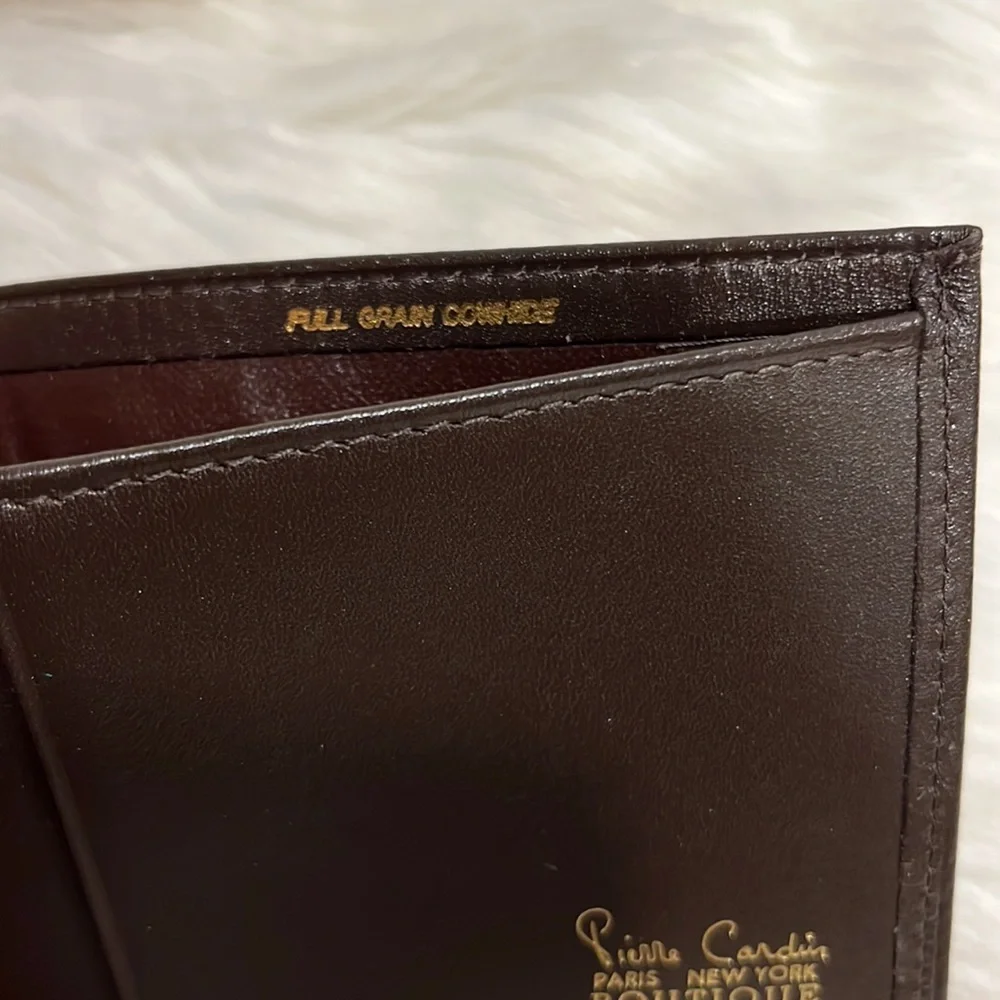 Pierre Cardin brown men's wallet and original box NWT